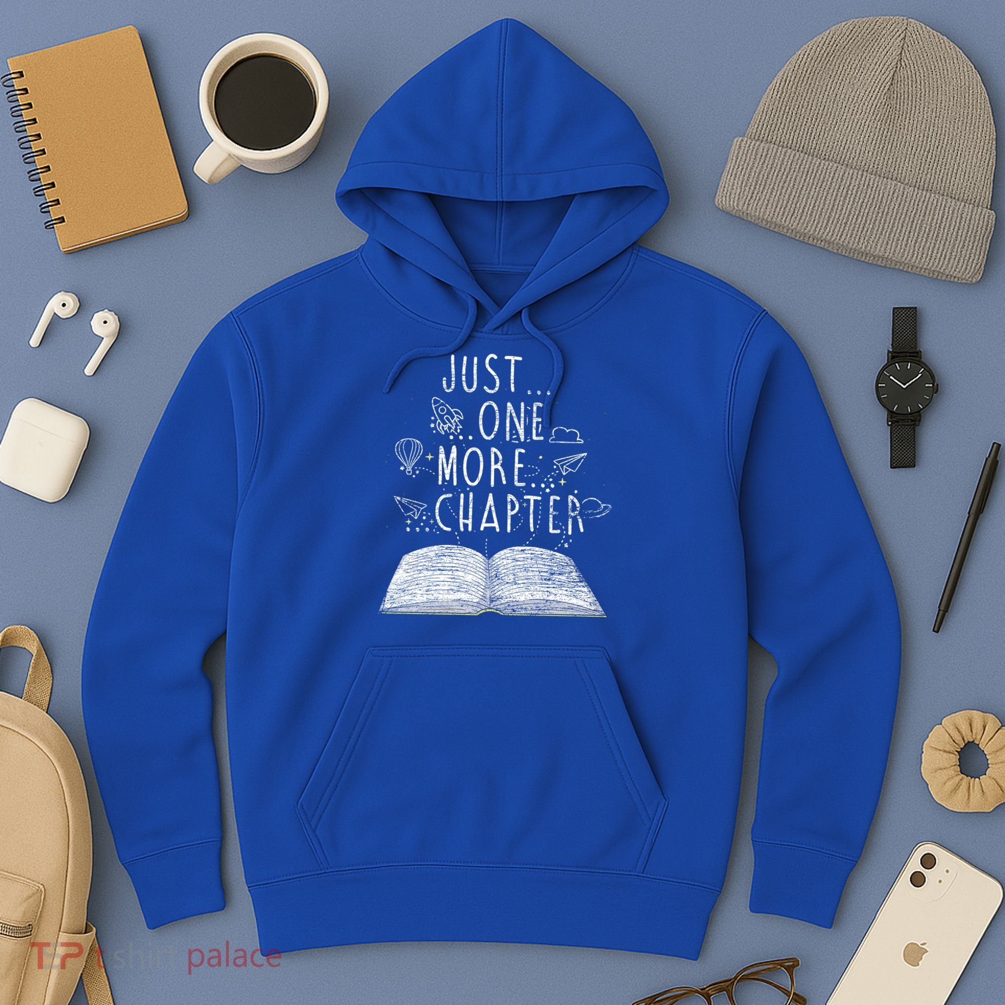 Just One More Chapter Reading Books Cute Gift Hoodie