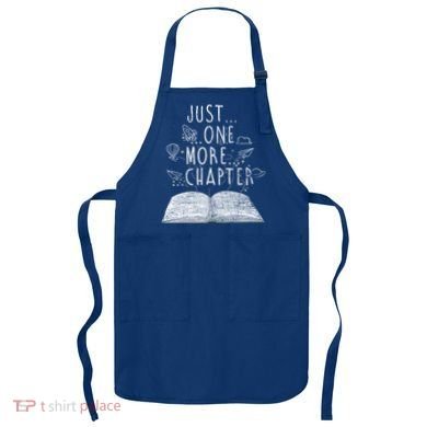 Just One More Chapter Reading Books Cute Gift Apron