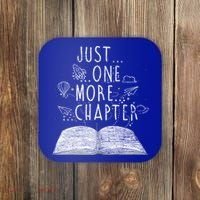 Just One More Chapter Reading Books Cute Gift Coaster thumb 0