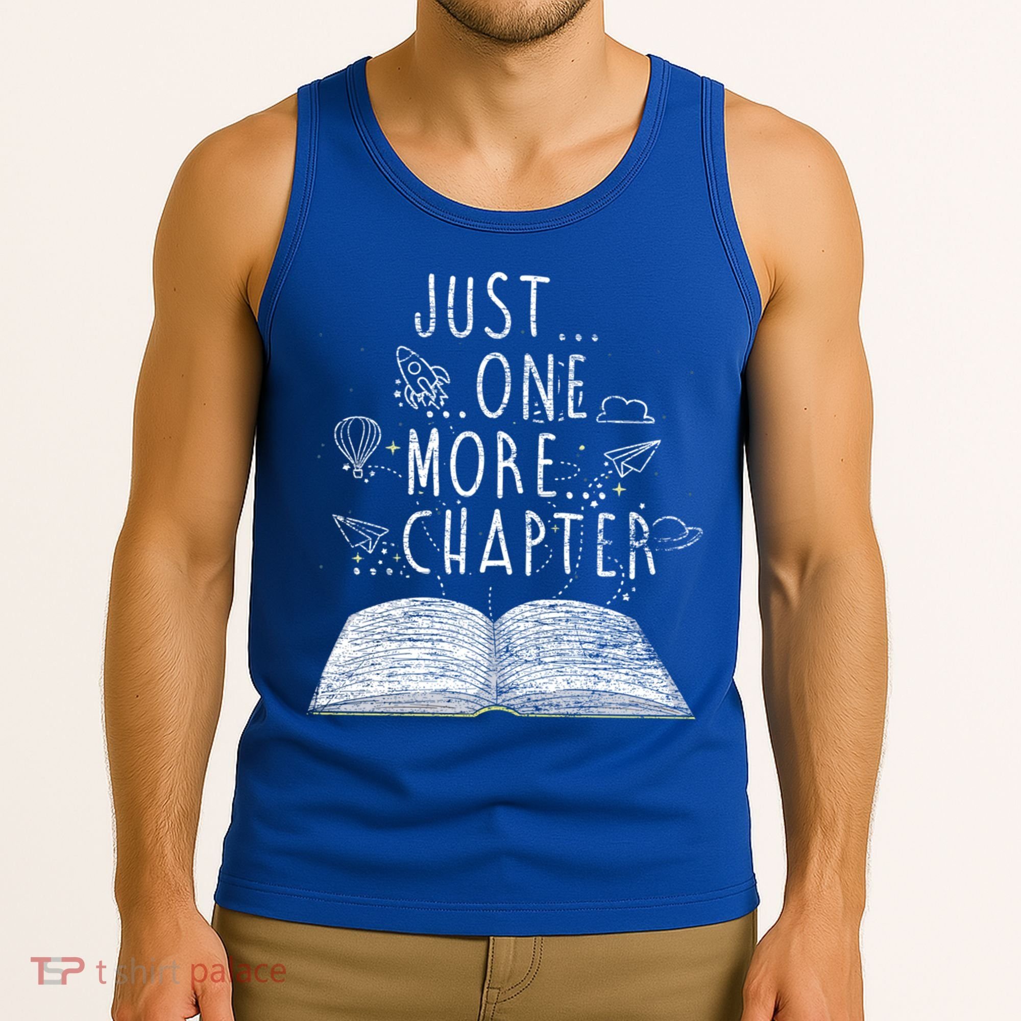Just One More Chapter Reading Books Cute Gift Tank Top