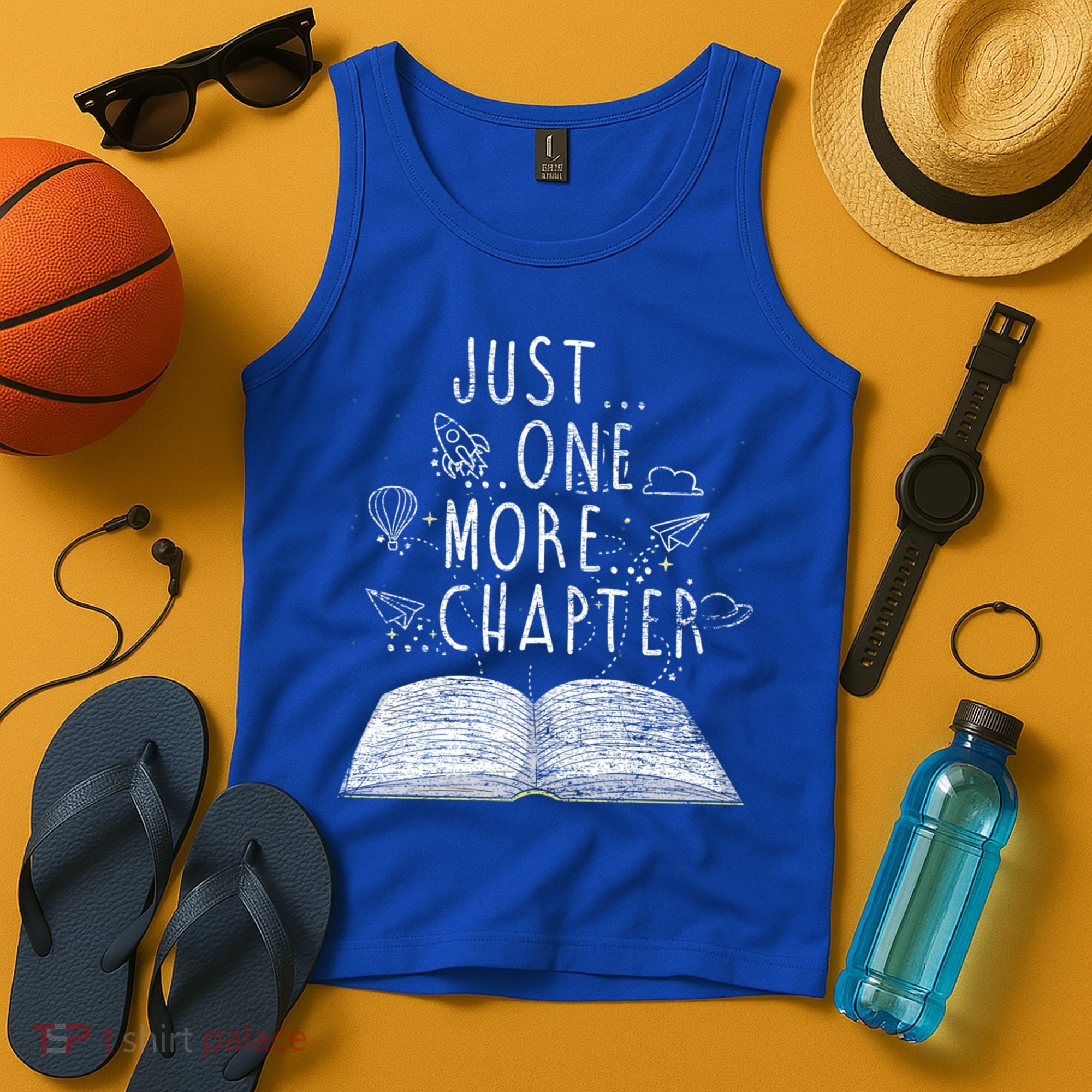 Just One More Chapter Reading Books Cute Gift Tank Top