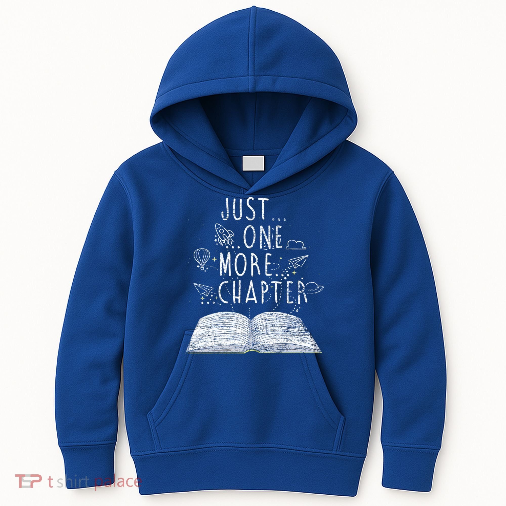 Just One More Chapter Reading Books Cute Gift Kids Hoodie