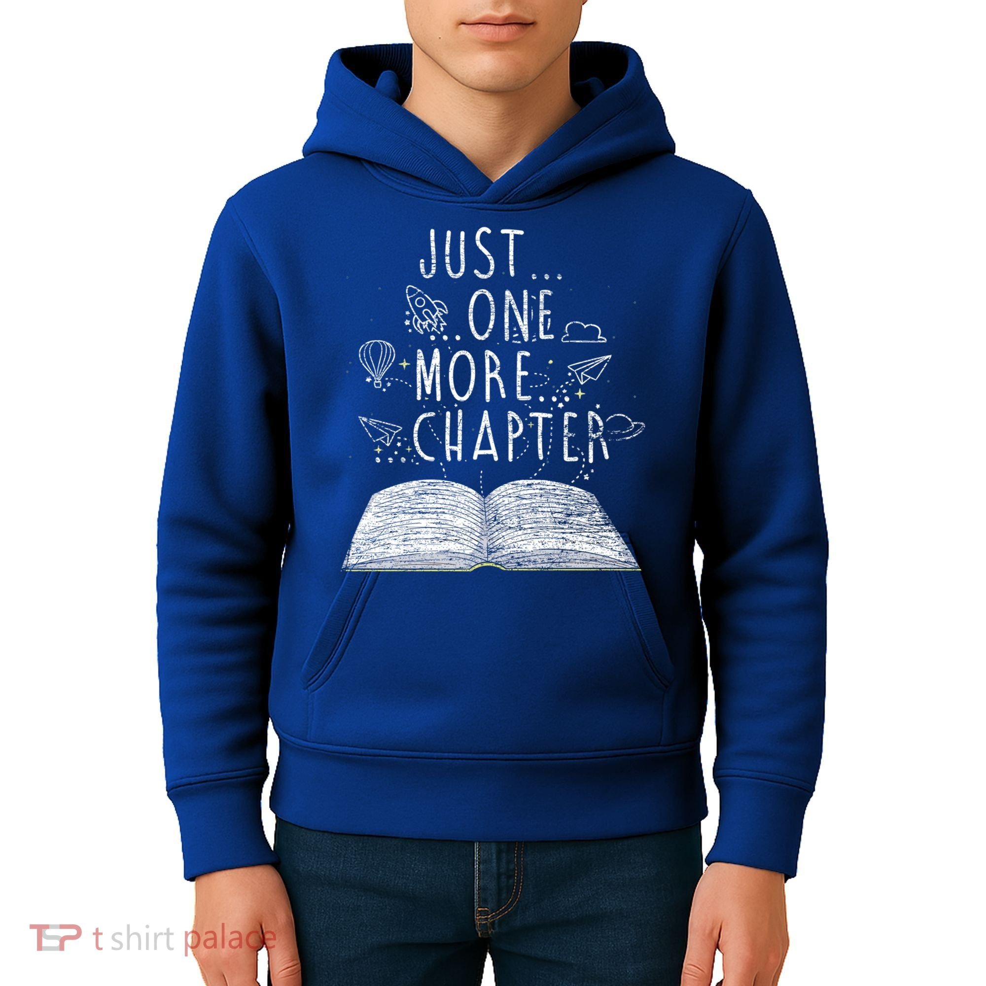 Just One More Chapter Reading Books Cute Gift Kids Hoodie