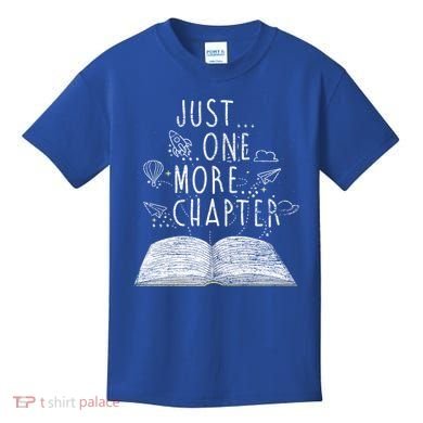Just One More Chapter Reading Books Cute Gift Kids T-Shirt