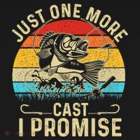 Just One More Cast I Promise Bass Fishing Funny Angler Retro Women's Tank Top thumb 5