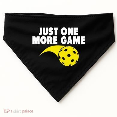 Just One More Game Pickleball Gift USA-Made Doggie Bandana