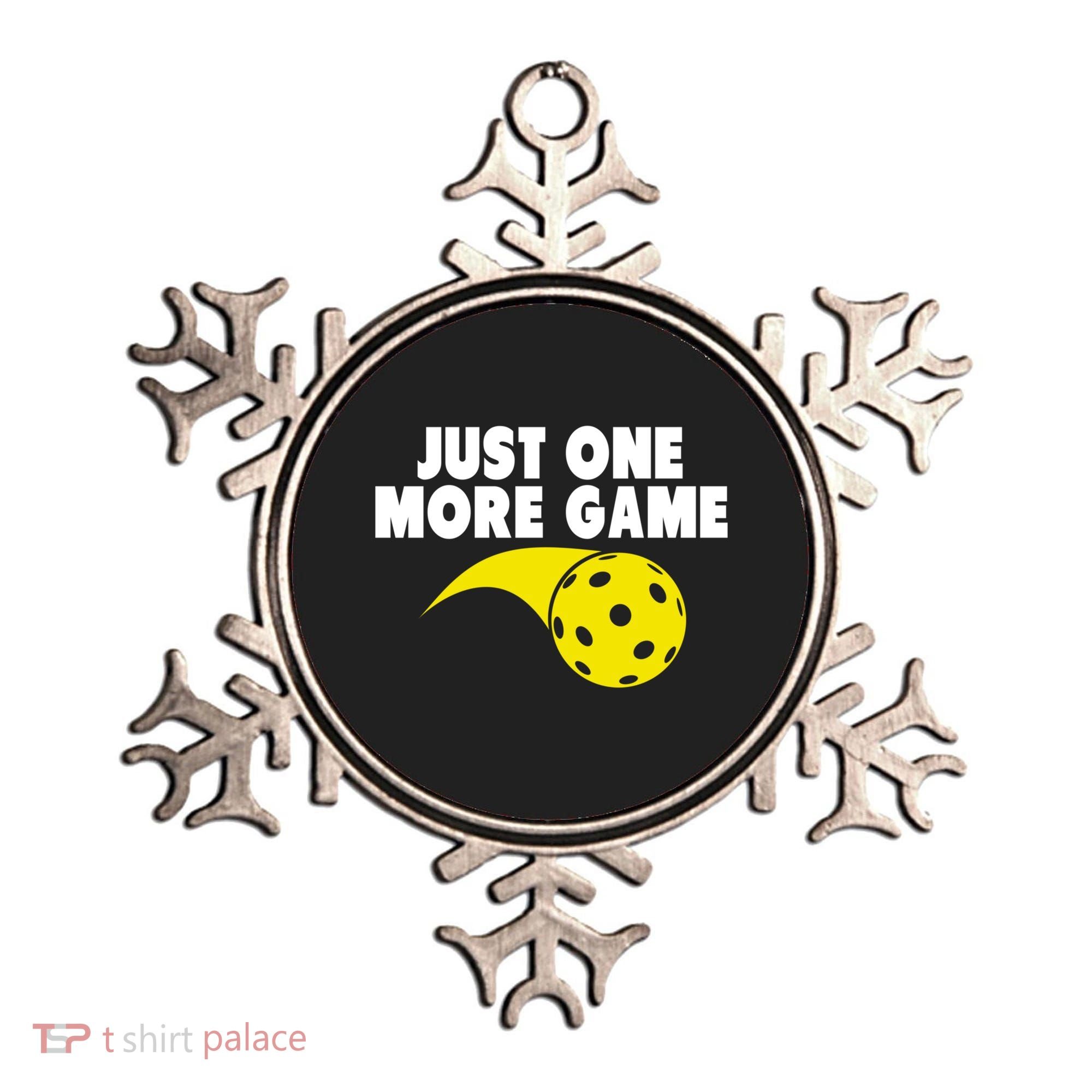 Just One More Game Pickleball Gift Ornament