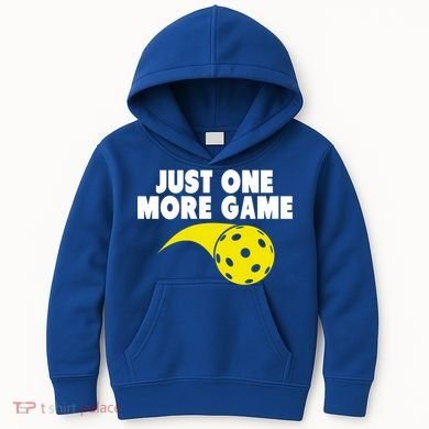 Just One More Game Pickleball Gift Kids Hoodie