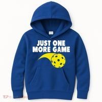 Just One More Game Pickleball Gift Kids Hoodie thumb 0