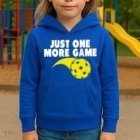 Just One More Game Pickleball Gift Kids Hoodie thumb 3