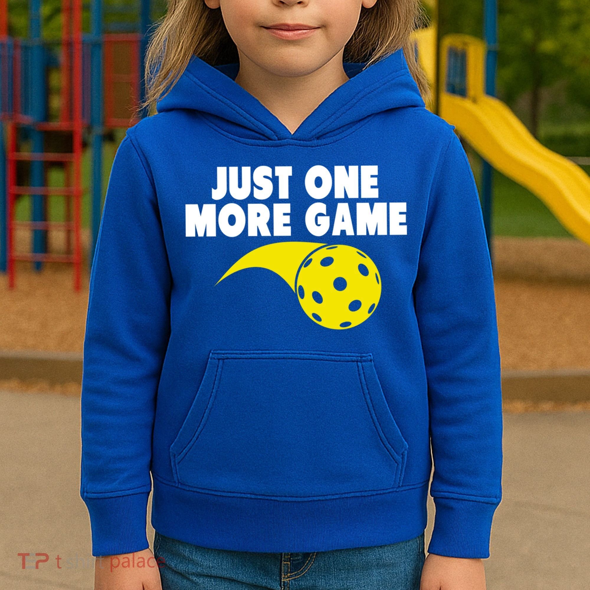 Just One More Game Pickleball Gift Kids Hoodie