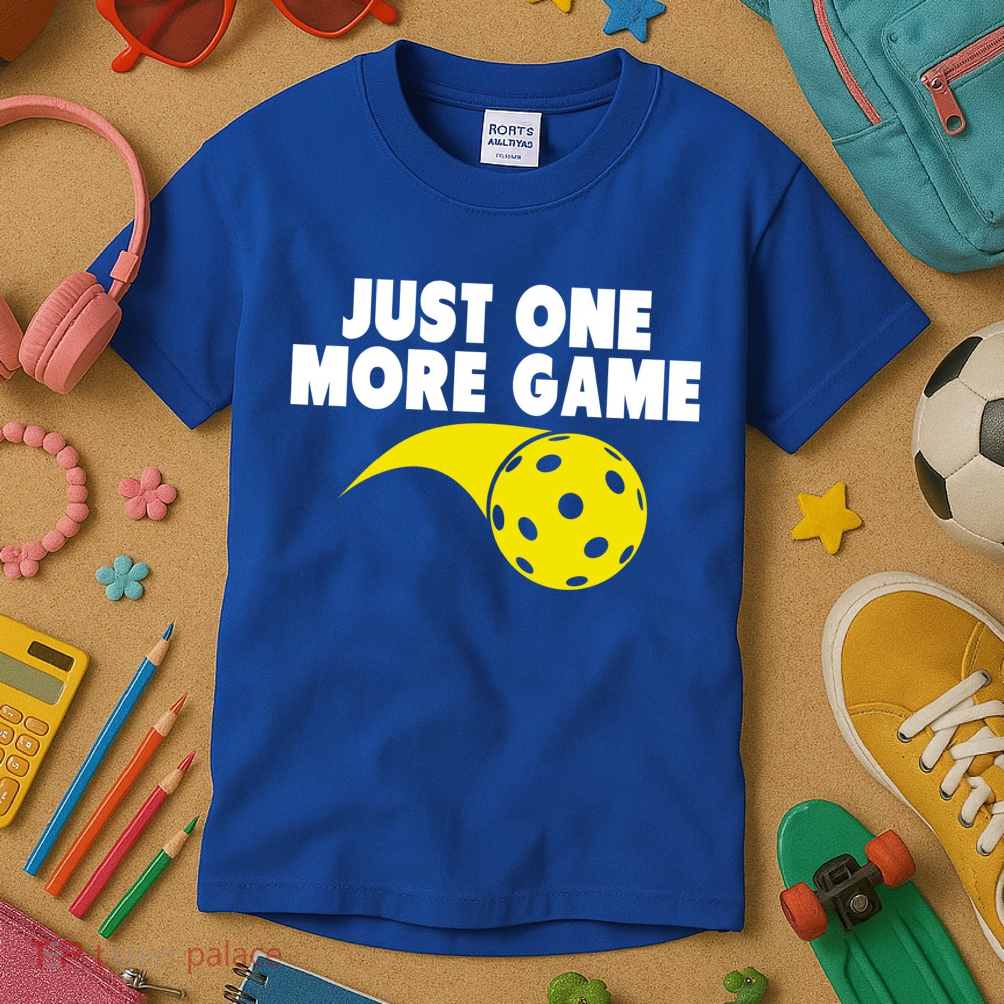Just One More Game Pickleball Gift Kids T-Shirt