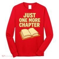Just One More Chapter Funny Book Lover Long Sleeve Shirt thumb 0