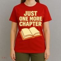 Just One More Chapter Funny Book Lover T-Shirt thumb 4