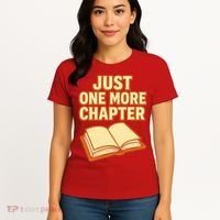 Just One More Chapter Funny Book Lover Women's T-Shirt thumb 4