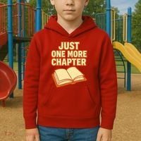 Just One More Chapter Funny Book Lover Kids Hoodie thumb 2