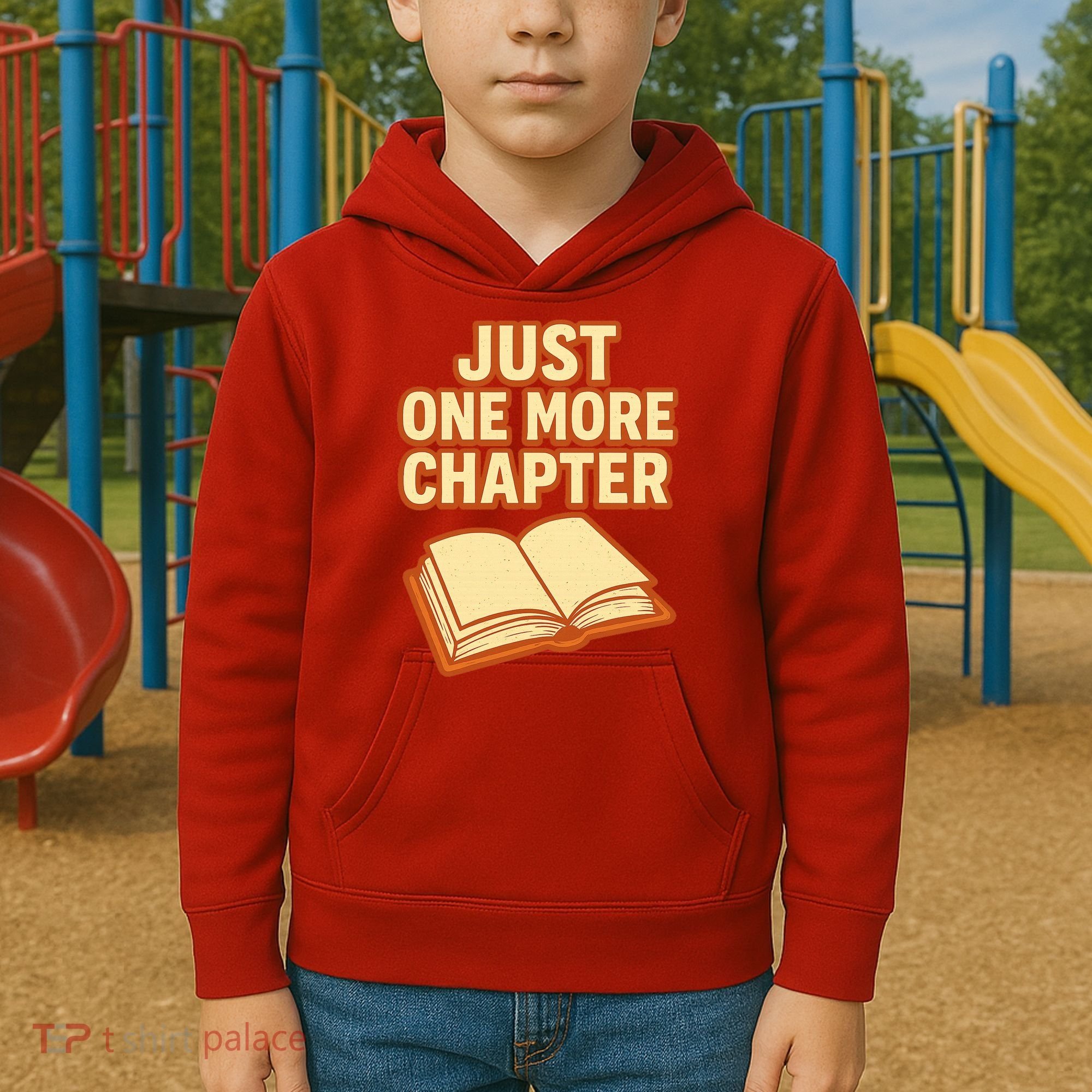 Just One More Chapter Funny Book Lover Kids Hoodie