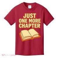 Just One More Chapter Funny Book Lover Kids T-Shirt thumb 0
