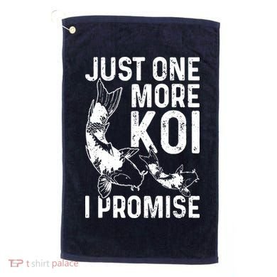 Just One More Koi I Promise Golf Towel