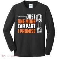 Just One More Car Part I Promise Kids Long Sleeve Shirt thumb 0