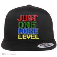 Just One More Level Funny Video Gamer Flat Bill Trucker Hat thumb 0