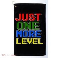 Just One More Level Funny Video Gamer Golf Towel thumb 0