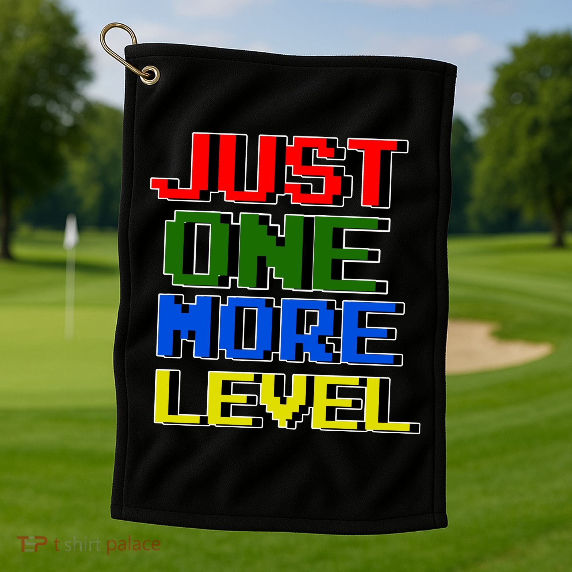 Just One More Level Funny Video Gamer Golf Towel