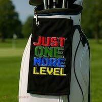 Just One More Level Funny Video Gamer Golf Towel thumb 2