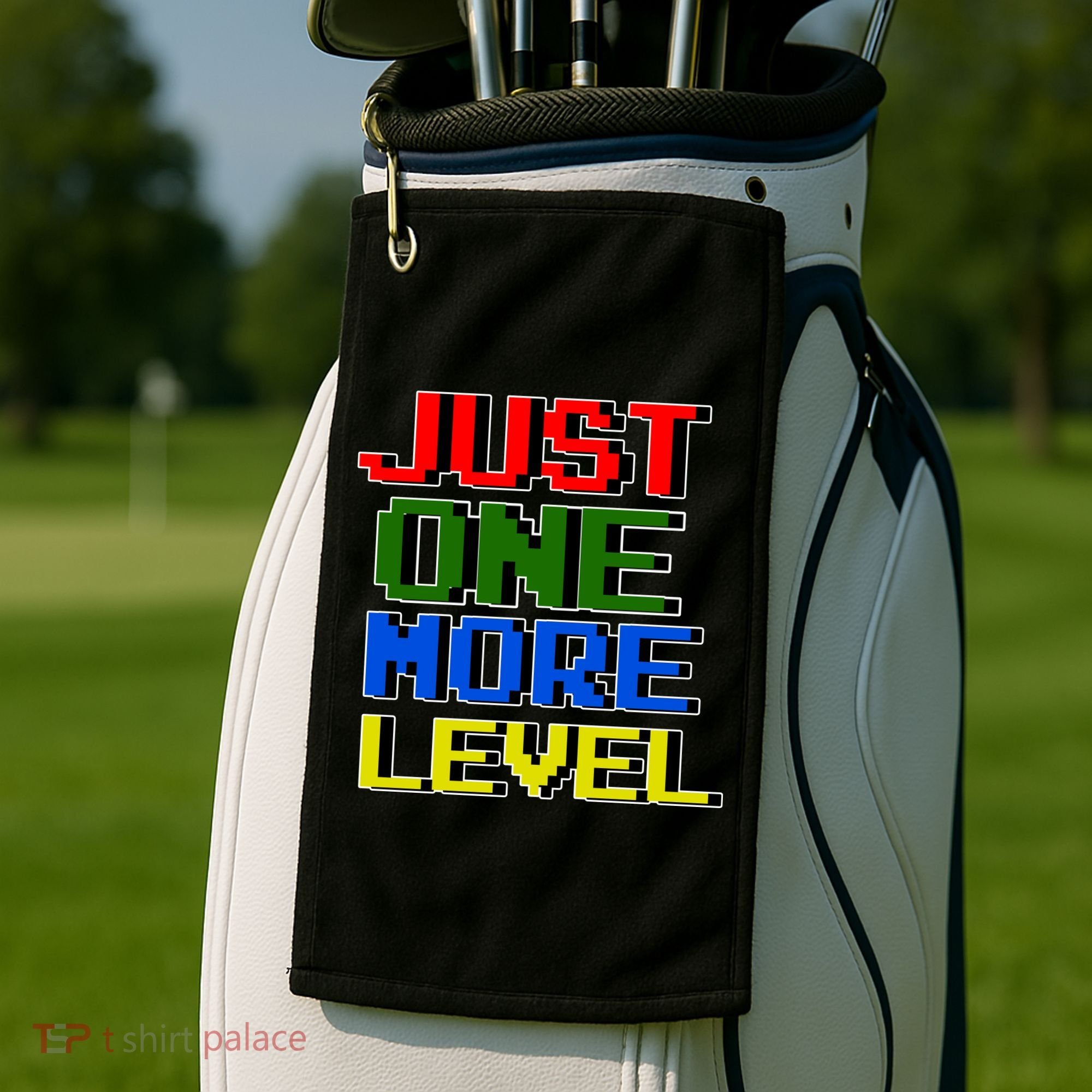 Just One More Level Funny Video Gamer Golf Towel