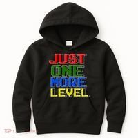 Just One More Level Funny Video Gamer Kids Hoodie thumb 0
