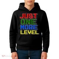 Just One More Level Funny Video Gamer Kids Hoodie thumb 4
