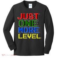 Just One More Level Funny Video Gamer Kids Long Sleeve Shirt thumb 0