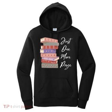 Just One More Page Book Reading Novels Funny Books Women's Hoodie