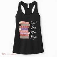 Just One More Page Book Reading Novels Funny Books Women's Tank Top thumb 0