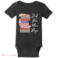 Just One More Page Book Reading Novels Funny Books Baby Bodysuit thumb 0