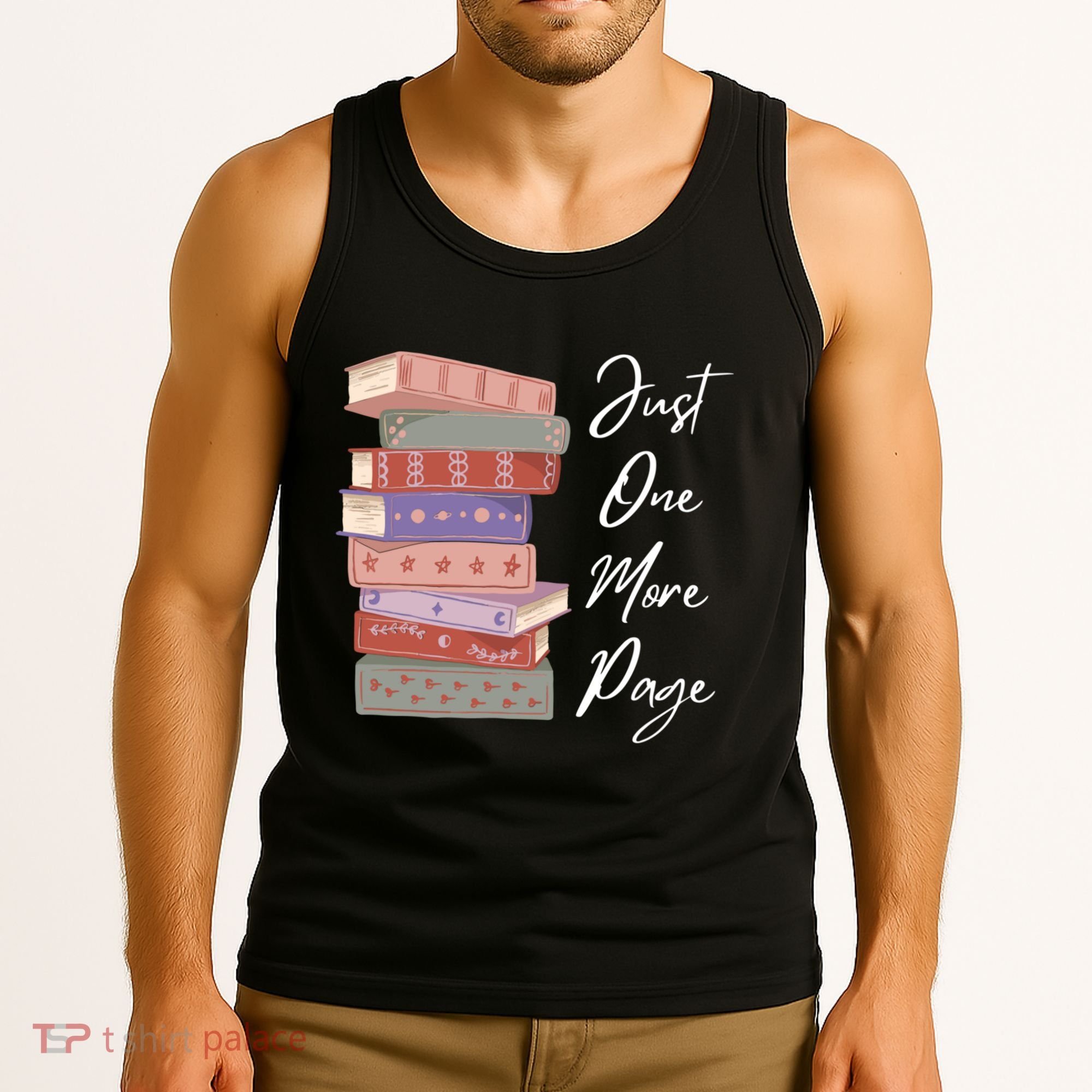 Just One More Page Book Reading Novels Funny Books Tank Top