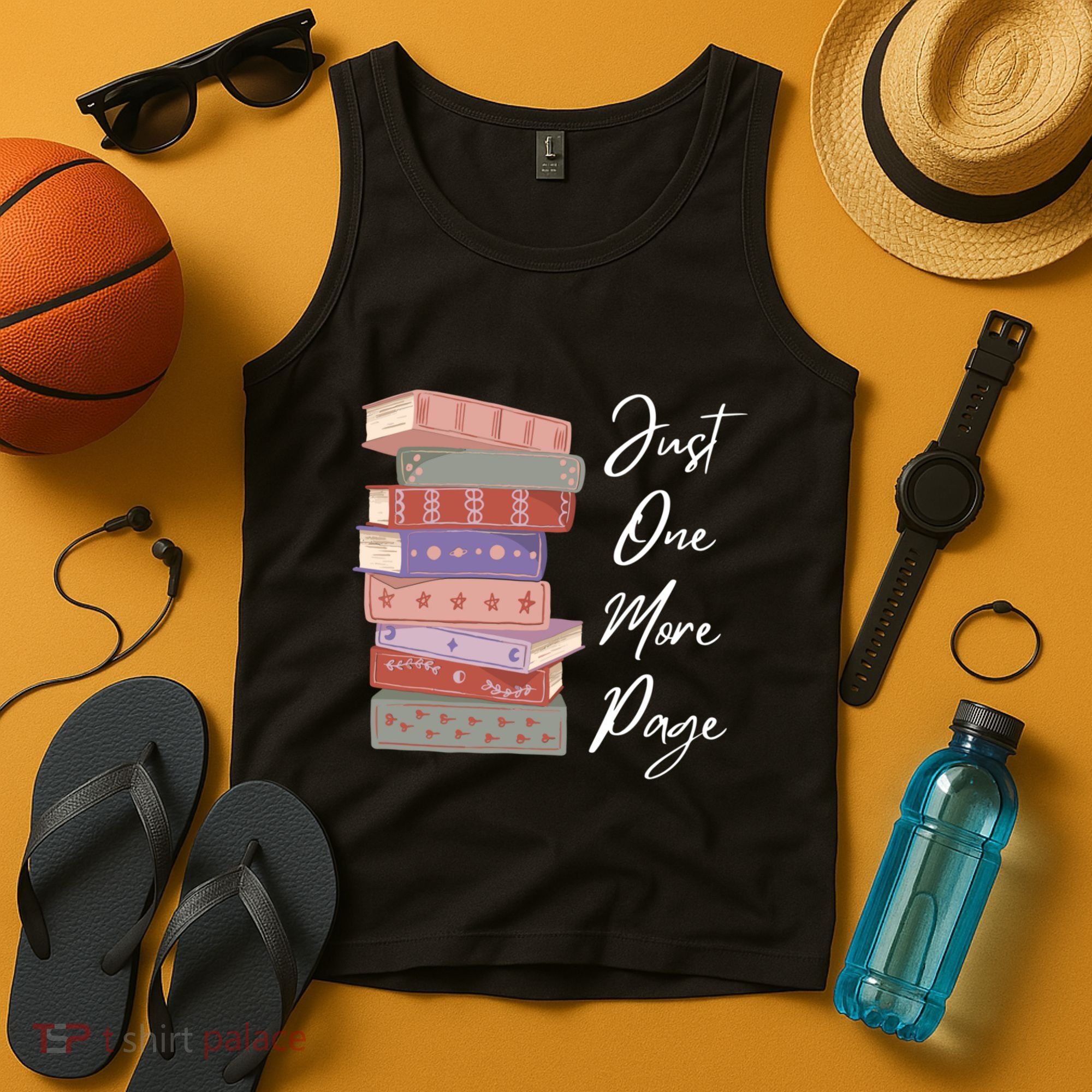 Just One More Page Book Reading Novels Funny Books Tank Top