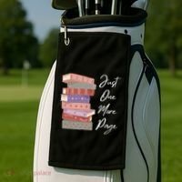 Just One More Page Book Reading Novels Funny Books Golf Towel thumb 2