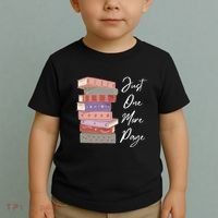 Just One More Page Book Reading Novels Funny Books Toddler T-Shirt thumb 2