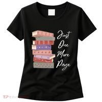 Just One More Page Book Reading Novels Funny Books Women's T-Shirt thumb 0