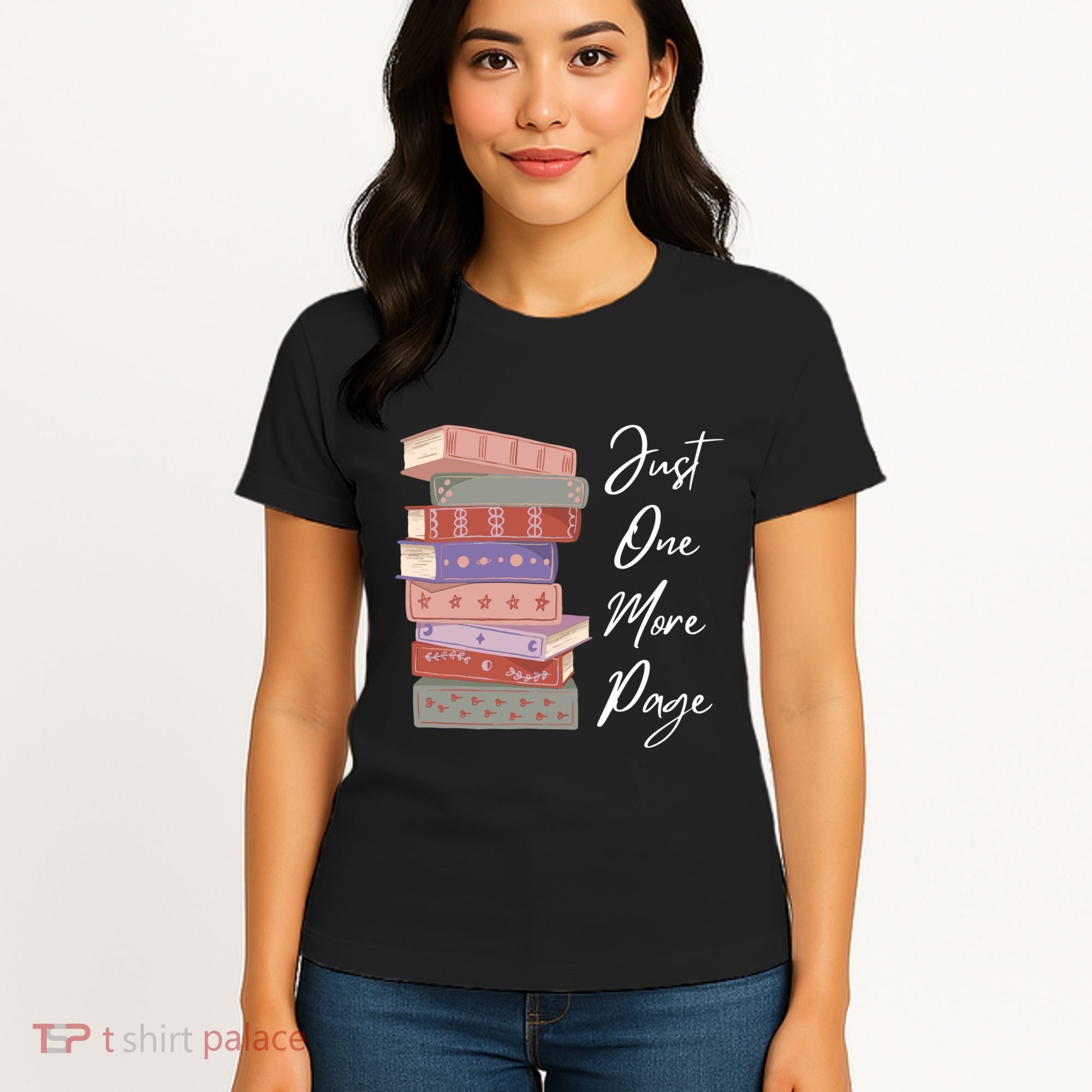 Just One More Page Book Reading Novels Funny Books Women's T-Shirt