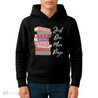 Just One More Page Book Reading Novels Funny Books Kids Hoodie thumb 4