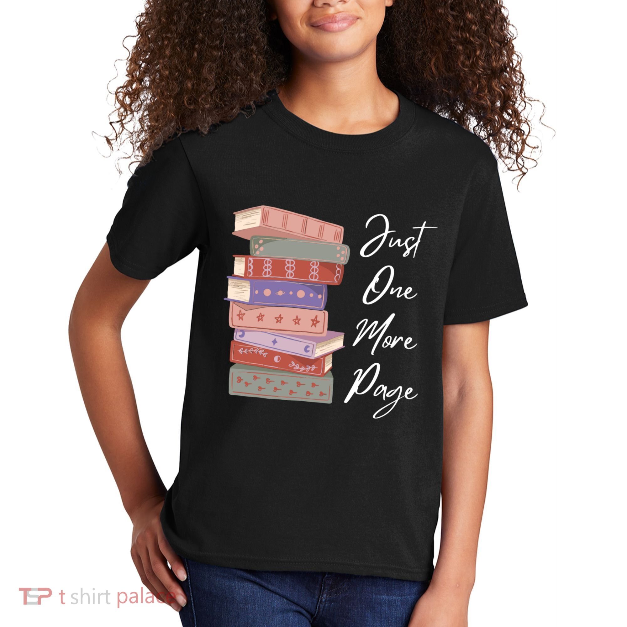 Just One More Page Book Reading Novels Funny Books Kids T-Shirt