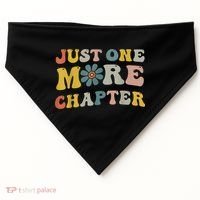 Just One More Chapter Bookworm Book Lover Nerd Reading Fun USA-Made Doggie Bandana thumb 0