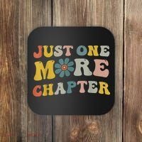 Just One More Chapter Bookworm Book Lover Nerd Reading Fun Coaster thumb 0