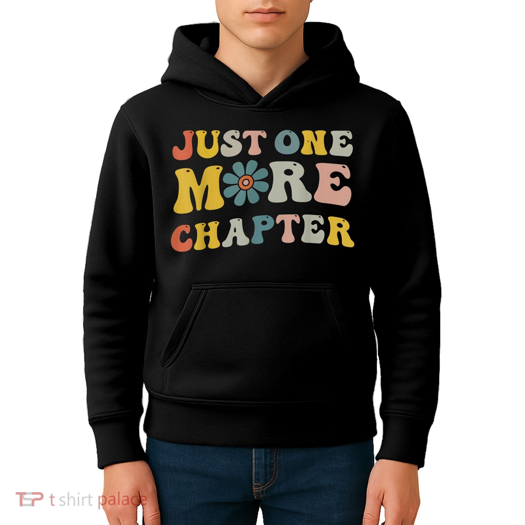 Just One More Chapter Bookworm Book Lover Nerd Reading Fun Kids Hoodie