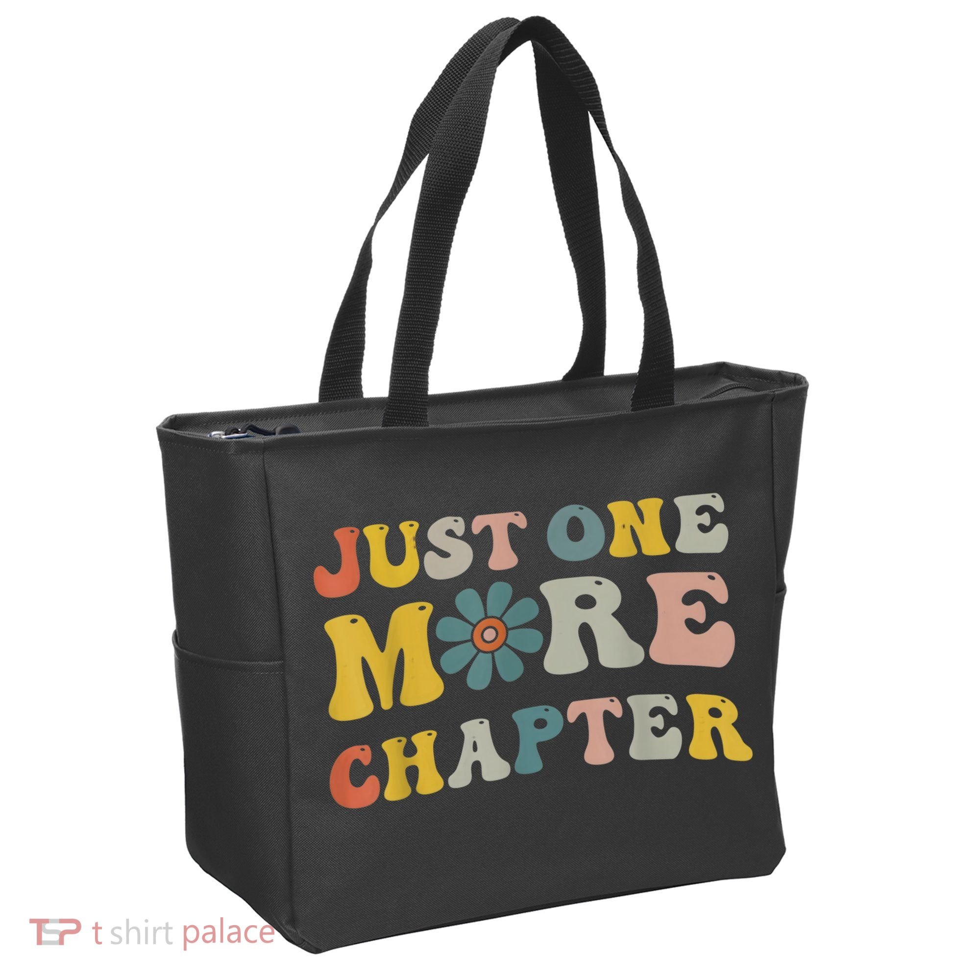 Just One More Chapter Bookworm Book Lover Nerd Reading Fun Tote Bag