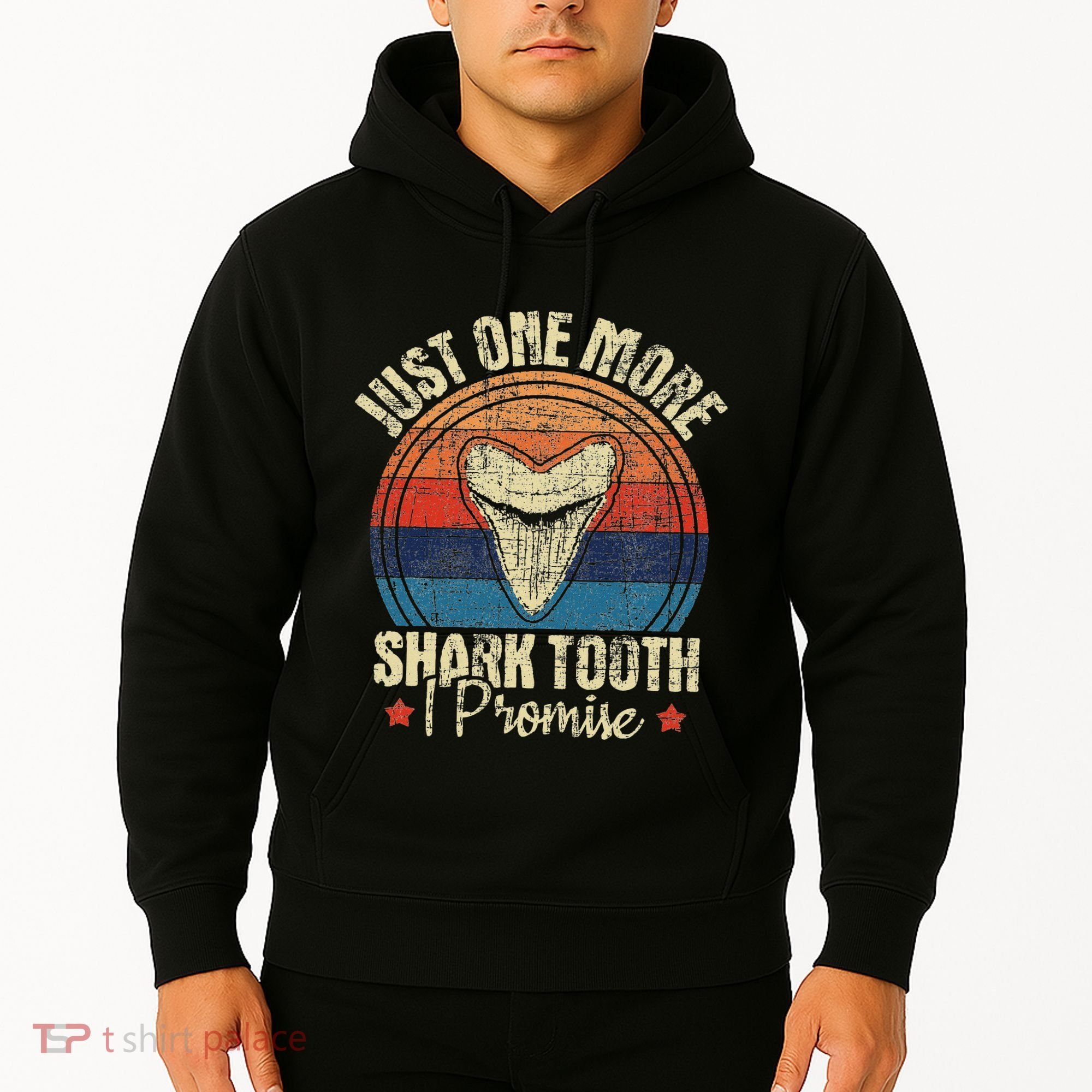 Just One More Shark Tooth I Promise Retro Fossil Hoodie