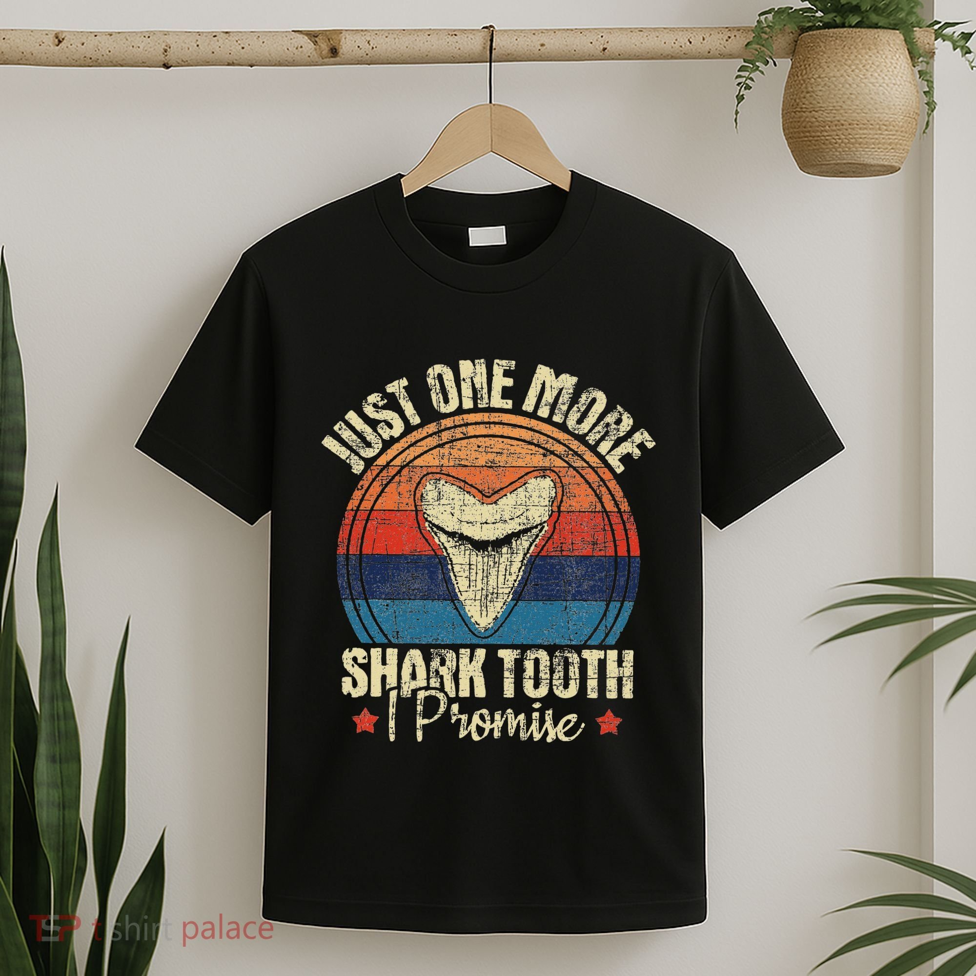Just One More Shark Tooth I Promise Retro Fossil T-Shirt
