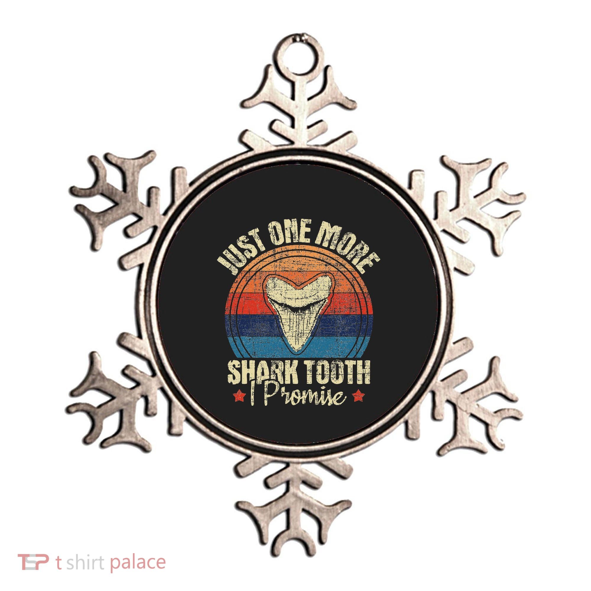 Just One More Shark Tooth I Promise Retro Fossil Ornament